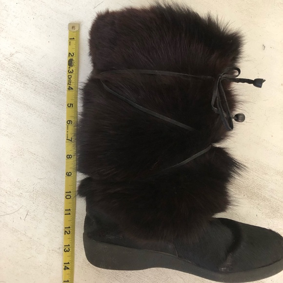 Pajar Black Fur-Lined Winter Boots Womens preowned size 8 - Picture 13 of 13